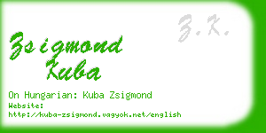 zsigmond kuba business card